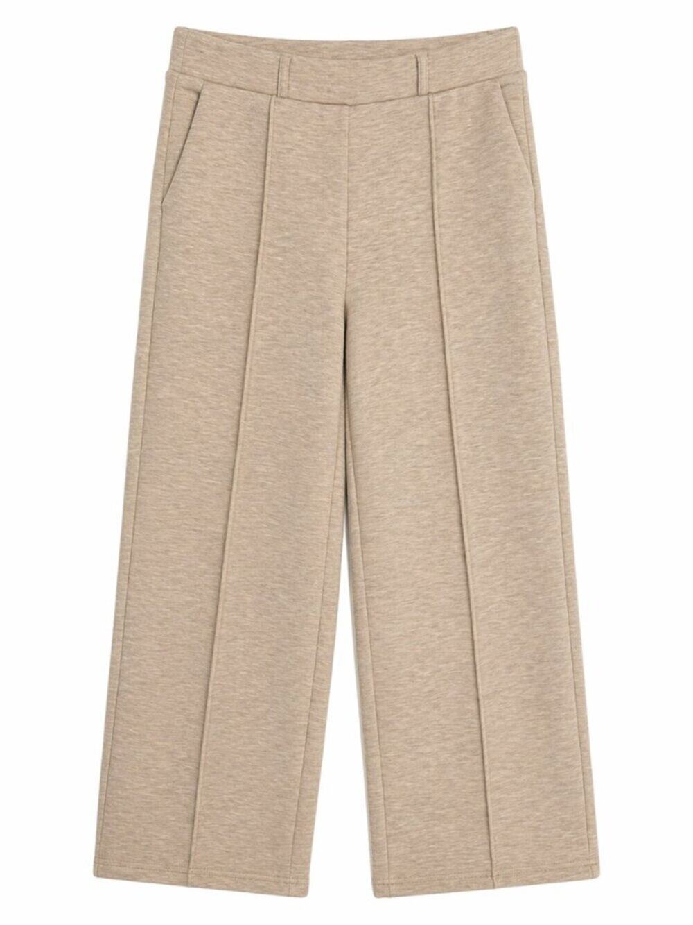 OGL FuzzLuxe Pants Womens Medium Heathered Beige Straight Leg Athleisure NWT